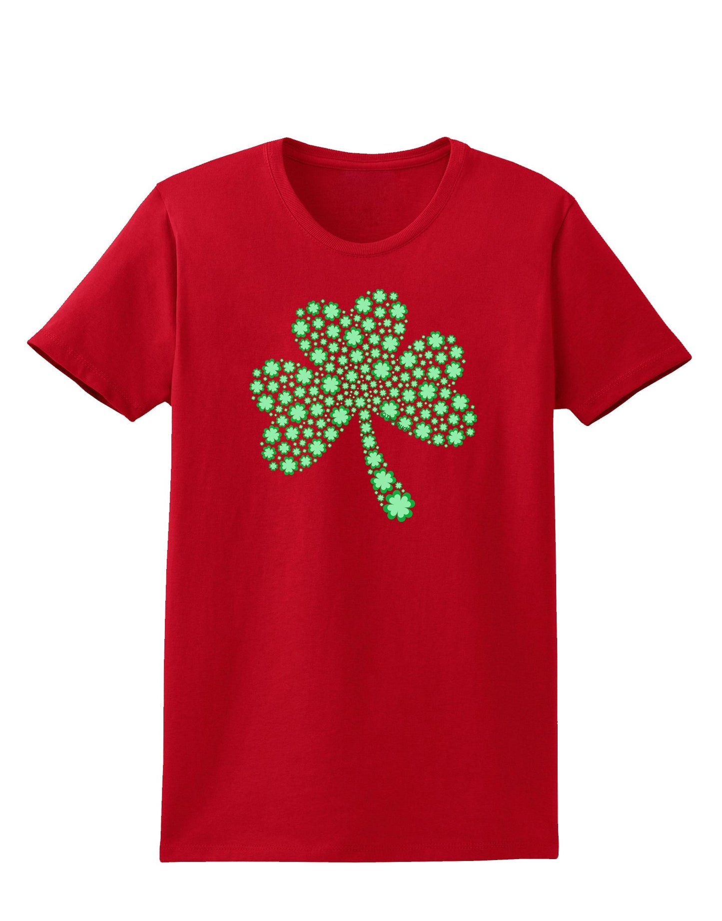 St. Patrick's Day Shamrock Design - Shamrocks Womens Dark T-Shirt by TooLoud-Womens T-Shirt-TooLoud-Red-X-Small-Davson Sales