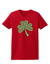 St. Patrick's Day Shamrock Design - Shamrocks Womens Dark T-Shirt by TooLoud-Womens T-Shirt-TooLoud-Red-X-Small-Davson Sales