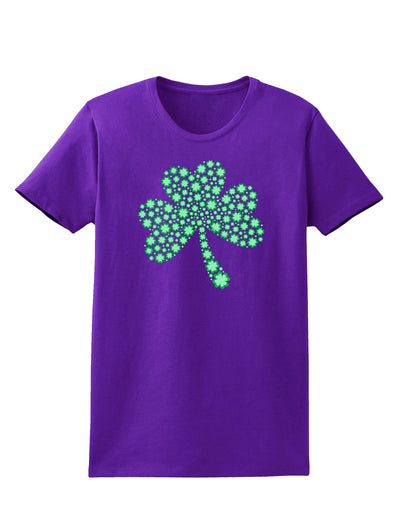 St. Patrick's Day Shamrock Design - Shamrocks Womens Dark T-Shirt by TooLoud-Womens T-Shirt-TooLoud-Purple-X-Small-Davson Sales