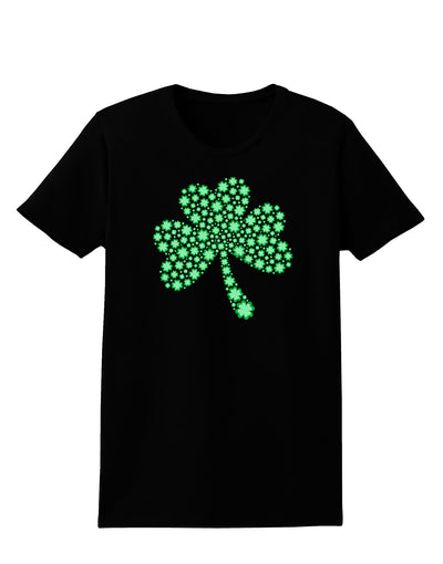 St. Patrick's Day Shamrock Design - Shamrocks Womens Dark T-Shirt by TooLoud-Womens T-Shirt-TooLoud-Black-X-Small-Davson Sales