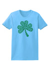 St. Patrick's Day Shamrock Design - Shamrocks Womens T-Shirt by TooLoud-Womens T-Shirt-TooLoud-Aquatic-Blue-X-Small-Davson Sales