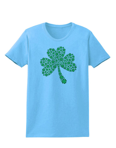 St. Patrick's Day Shamrock Design - Shamrocks Womens T-Shirt by TooLoud-Womens T-Shirt-TooLoud-Aquatic-Blue-X-Small-Davson Sales