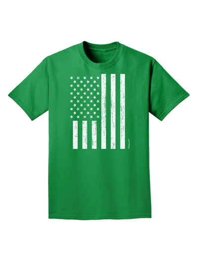 Stamp Style American Flag - Distressed Adult Dark T-Shirt by TooLoud-Mens T-Shirt-TooLoud-Kelly-Green-Small-Davson Sales