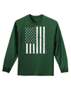 Stamp Style American Flag - Distressed Adult Long Sleeve Dark T-Shirt by TooLoud-TooLoud-Dark-Green-Small-Davson Sales