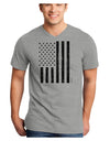 Stamp Style American Flag - Distressed Adult V-Neck T-shirt by TooLoud-Mens V-Neck T-Shirt-TooLoud-HeatherGray-Small-Davson Sales