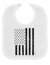 Stamp Style American Flag - Distressed Baby Bib by TooLoud