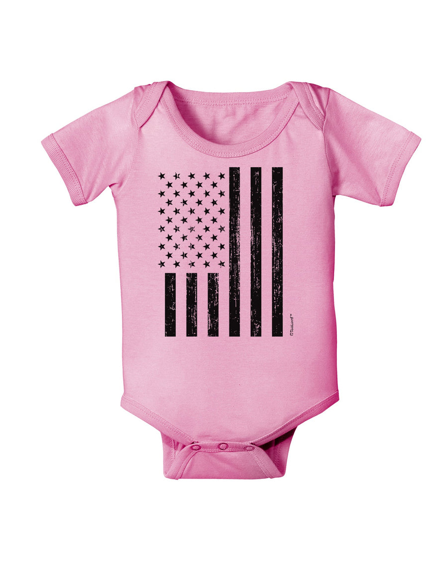 Stamp Style American Flag - Distressed Baby Romper Bodysuit by TooLoud-Baby Romper-TooLoud-White-06-Months-Davson Sales