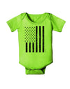 Stamp Style American Flag - Distressed Baby Romper Bodysuit by TooLoud-Baby Romper-TooLoud-Lime-Green-06-Months-Davson Sales