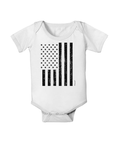 Stamp Style American Flag - Distressed Baby Romper Bodysuit by TooLoud-Baby Romper-TooLoud-White-06-Months-Davson Sales
