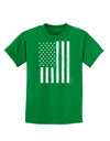 Stamp Style American Flag - Distressed Childrens Dark T-Shirt by TooLoud-Childrens T-Shirt-TooLoud-Kelly-Green-X-Small-Davson Sales