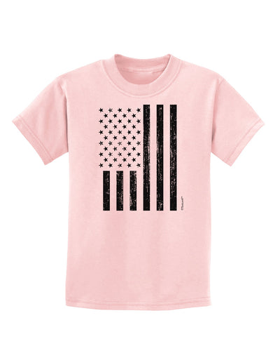 Stamp Style American Flag - Distressed Childrens T-Shirt by TooLoud-Childrens T-Shirt-TooLoud-PalePink-X-Small-Davson Sales