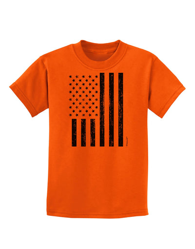 Stamp Style American Flag - Distressed Childrens T-Shirt by TooLoud-Childrens T-Shirt-TooLoud-Orange-X-Small-Davson Sales