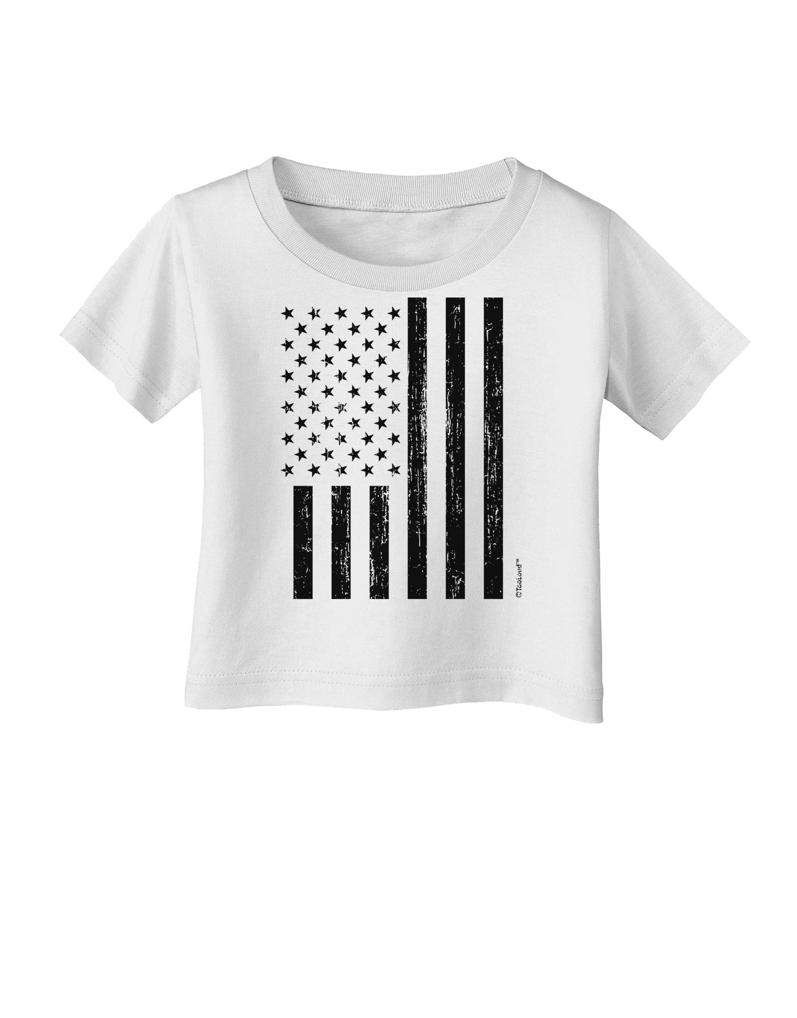 Stamp Style American Flag - Distressed Infant T-Shirt by TooLoud-Infant T-Shirt-TooLoud-White-06-Months-Davson Sales