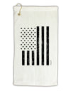 Stamp Style American Flag - Distressed Micro Terry Gromet Golf Towel 16 x 25 inch by TooLoud-Golf Towel-TooLoud-White-Davson Sales