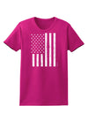 Stamp Style American Flag - Distressed Womens Dark T-Shirt by TooLoud-Womens T-Shirt-TooLoud-Hot-Pink-Small-Davson Sales