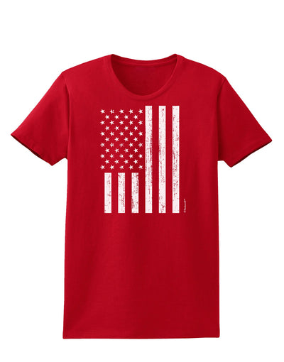 Stamp Style American Flag - Distressed Womens Dark T-Shirt by TooLoud-Womens T-Shirt-TooLoud-Red-X-Small-Davson Sales
