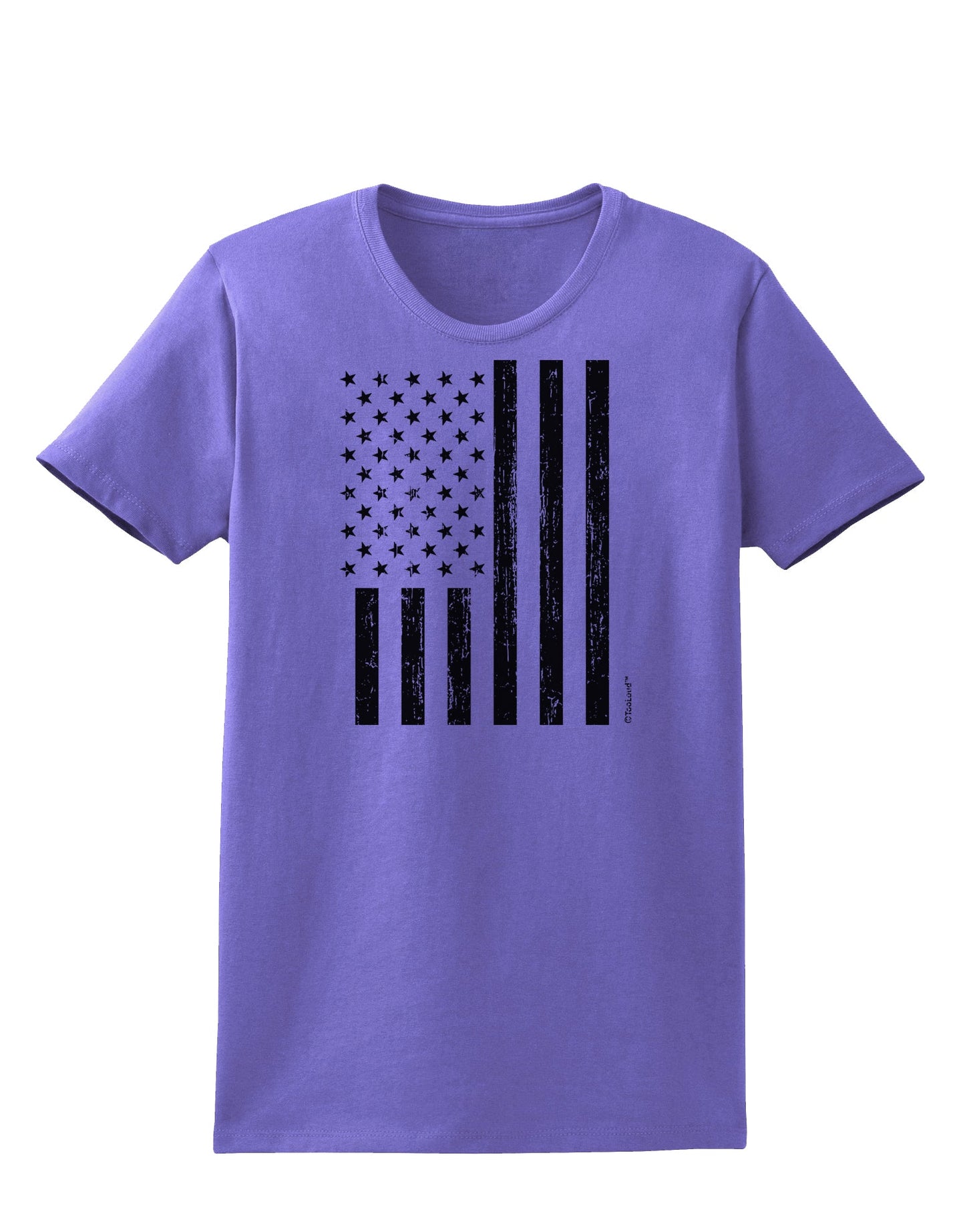 Stamp Style American Flag - Distressed Womens T-Shirt by TooLoud-Womens T-Shirt-TooLoud-Violet-X-Small-Davson Sales