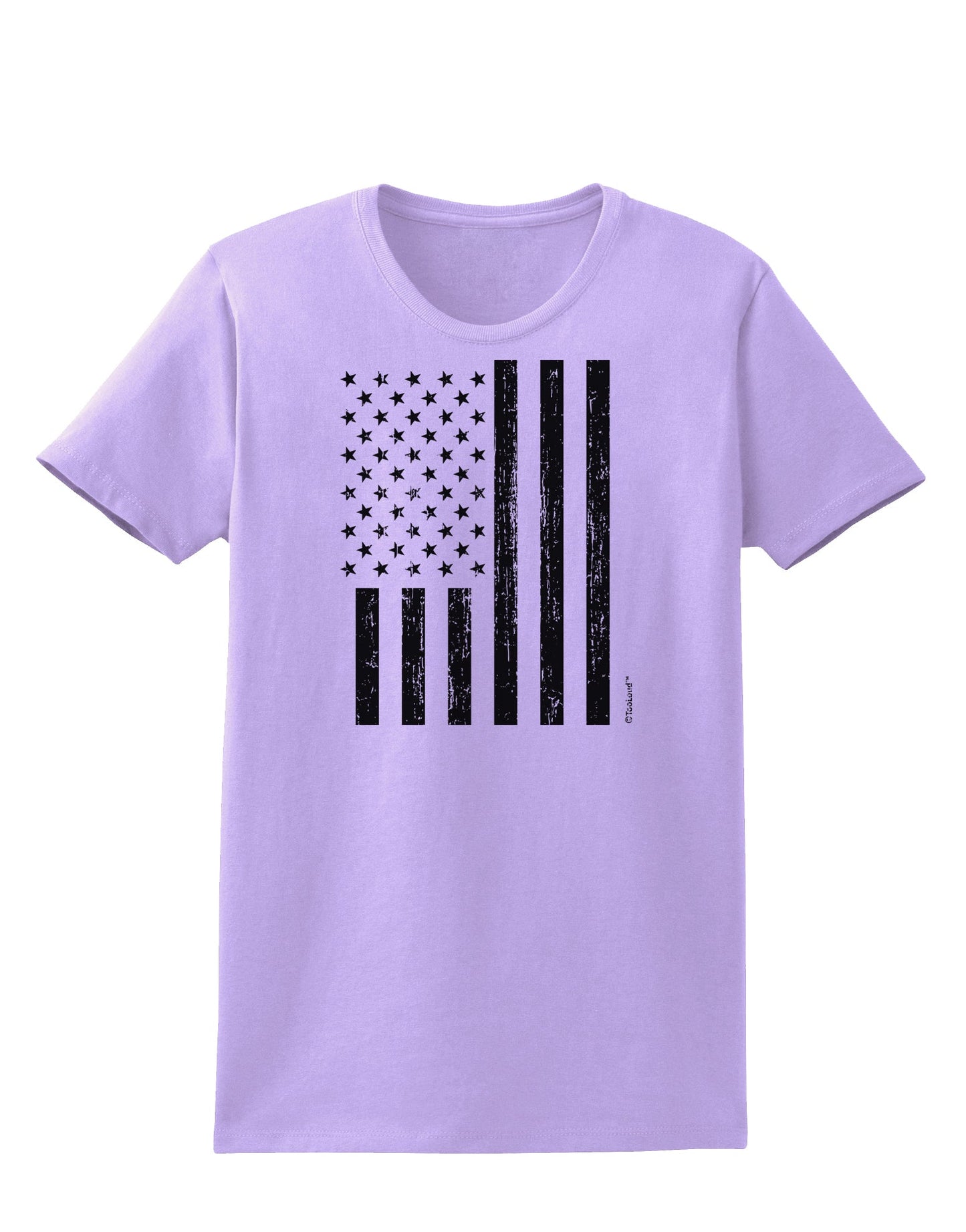 Stamp Style American Flag - Distressed Womens T-Shirt by TooLoud-Womens T-Shirt-TooLoud-Lavender-X-Small-Davson Sales
