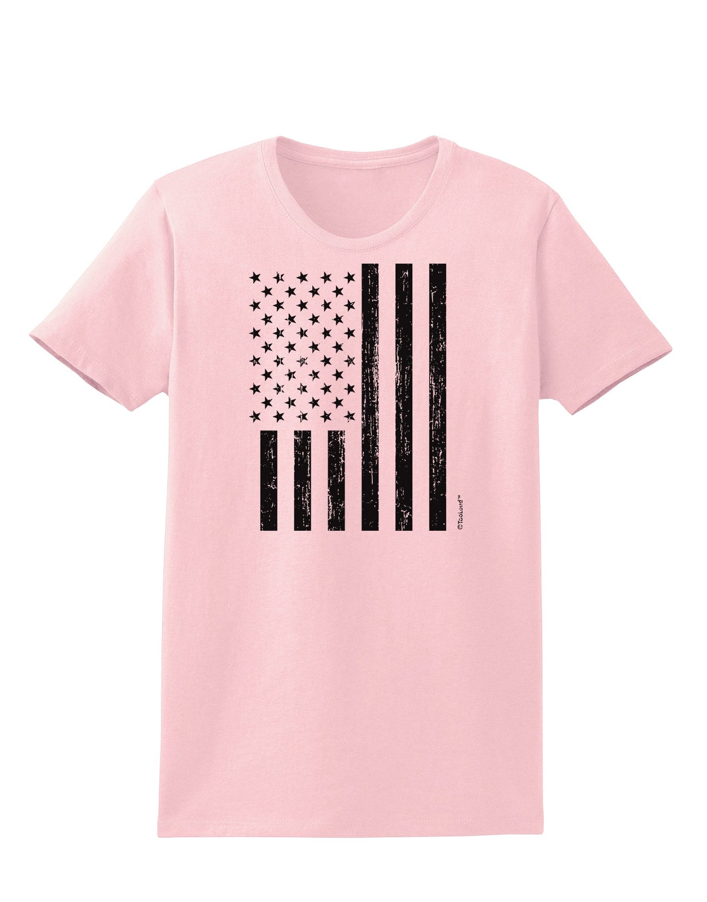 Stamp Style American Flag - Distressed Womens T-Shirt by TooLoud-Womens T-Shirt-TooLoud-PalePink-X-Small-Davson Sales