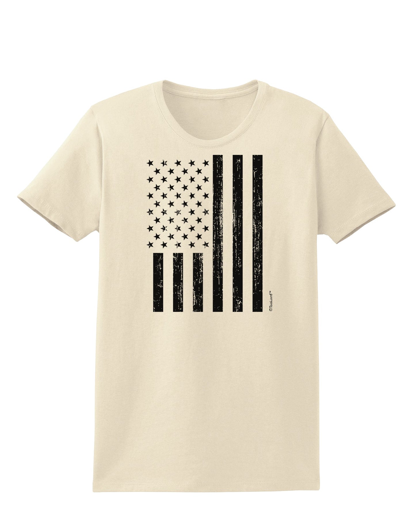 Stamp Style American Flag - Distressed Womens T-Shirt by TooLoud-Womens T-Shirt-TooLoud-Natural-X-Small-Davson Sales