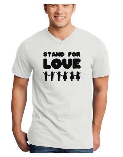 Stand For Love Adult V-Neck T-shirt-Mens V-Neck T-Shirt-TooLoud-White-Small-Davson Sales