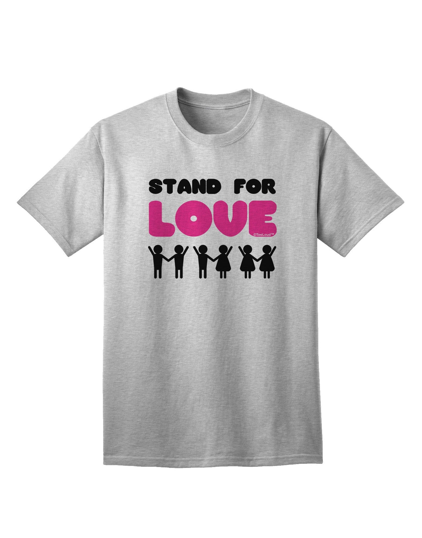 Stand For Love Pink Adult T-Shirt-Mens T-Shirt-TooLoud-AshGray-Small-Davson Sales
