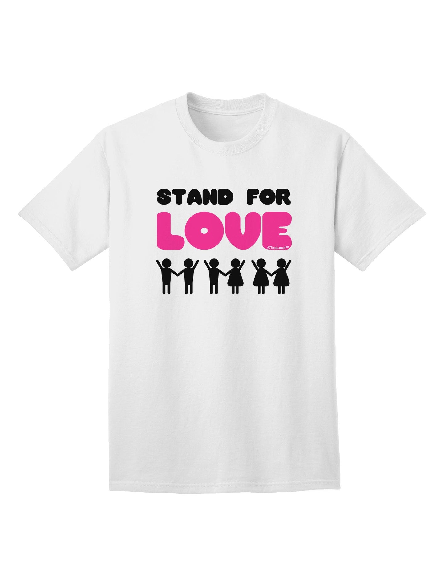 Stand For Love Pink Adult T-Shirt-Mens T-Shirt-TooLoud-White-Small-Davson Sales
