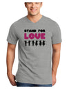 Stand For Love Pink Adult V-Neck T-shirt-Mens V-Neck T-Shirt-TooLoud-HeatherGray-Small-Davson Sales