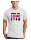 Stand For Love Pink Adult V-Neck T-shirt-Mens V-Neck T-Shirt-TooLoud-White-Small-Davson Sales