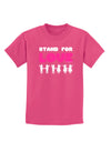 Stand For Love Pink Childrens Dark T-Shirt-Childrens T-Shirt-TooLoud-Sangria-X-Small-Davson Sales