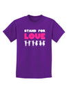 Stand For Love Pink Childrens Dark T-Shirt-Childrens T-Shirt-TooLoud-Purple-X-Small-Davson Sales