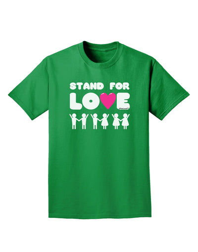 Stand For Love Pink Heart Adult Dark T-Shirt-Mens T-Shirt-TooLoud-Kelly-Green-Small-Davson Sales