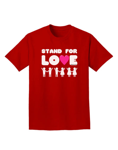 Stand For Love Pink Heart Adult Dark T-Shirt-Mens T-Shirt-TooLoud-Red-Small-Davson Sales