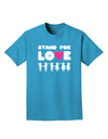 Stand For Love Pink Heart Adult Dark T-Shirt-Mens T-Shirt-TooLoud-Turquoise-Small-Davson Sales