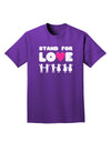 Stand For Love Pink Heart Adult Dark T-Shirt-Mens T-Shirt-TooLoud-Purple-Small-Davson Sales