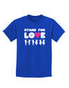 Stand For Love Pink Heart Childrens Dark T-Shirt-Childrens T-Shirt-TooLoud-Royal-Blue-X-Small-Davson Sales