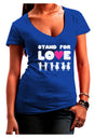 Stand For Love Pink Heart Juniors V-Neck Dark T-Shirt-Womens V-Neck T-Shirts-TooLoud-Royal-Blue-Juniors Fitted Small-Davson Sales