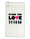 Stand For Love Pink Heart Micro Terry Gromet Golf Towel 11&#x22;x19-Golf Towel-TooLoud-White-Davson Sales