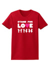 Stand For Love Pink Heart Womens Dark T-Shirt-TooLoud-Red-X-Small-Davson Sales