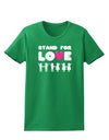 Stand For Love Pink Heart Womens Dark T-Shirt-TooLoud-Kelly-Green-X-Small-Davson Sales