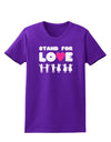 Stand For Love Pink Heart Womens Dark T-Shirt-TooLoud-Purple-X-Small-Davson Sales