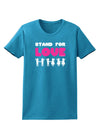 Stand For Love Pink Womens Dark T-Shirt-TooLoud-Turquoise-X-Small-Davson Sales