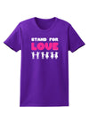 Stand For Love Pink Womens Dark T-Shirt-TooLoud-Purple-X-Small-Davson Sales