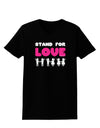 Stand For Love Pink Womens Dark T-Shirt-TooLoud-Black-X-Small-Davson Sales