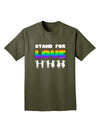 Stand For Love Rainbow Adult Dark T-Shirt-Mens T-Shirt-TooLoud-Military-Green-Small-Davson Sales