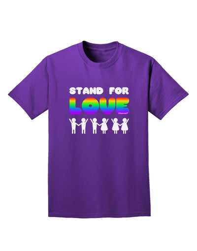 Stand For Love Rainbow Adult Dark T-Shirt-Mens T-Shirt-TooLoud-Purple-Small-Davson Sales