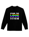 Stand For Love Rainbow Adult Long Sleeve Dark T-Shirt-TooLoud-Black-Small-Davson Sales