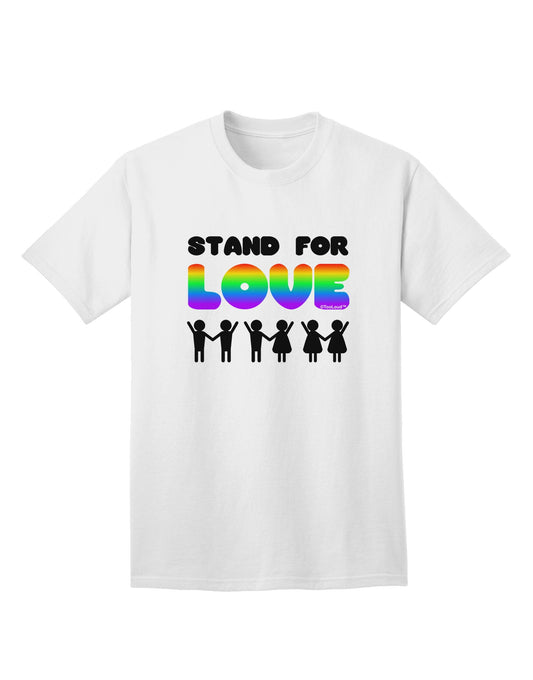 Stand For Love Rainbow Adult T-Shirt-Mens T-Shirt-TooLoud-White-Small-Davson Sales