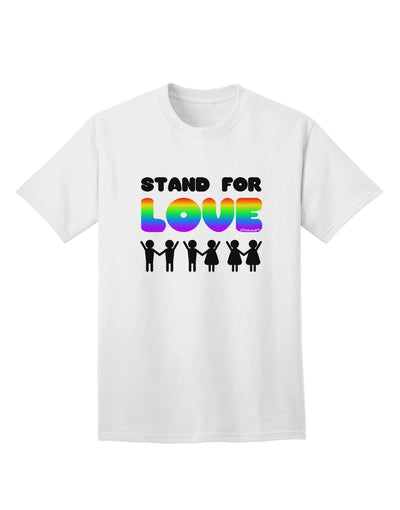 Stand For Love Rainbow Adult T-Shirt-Mens T-Shirt-TooLoud-White-Small-Davson Sales