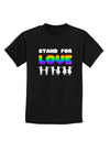 Stand For Love Rainbow Childrens Dark T-Shirt-Childrens T-Shirt-TooLoud-Black-X-Small-Davson Sales